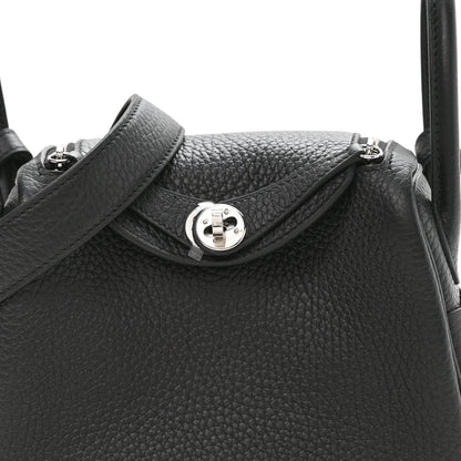 Hermes Taurillon Clemence Mini Lindy 20 Black 8 of 11