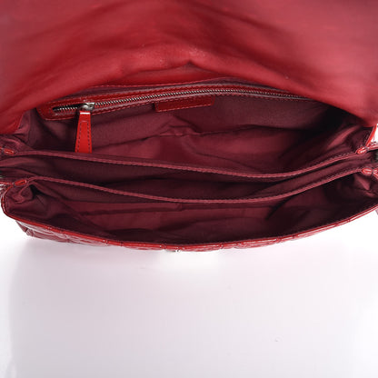 Christian Dior Patent Cannage New Lock Flap Red 7 of 7