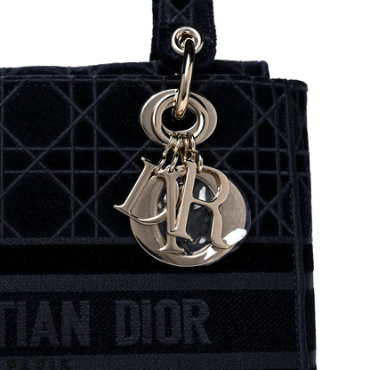 Christian Dior Velvet Cannage Medium Lady D-Lite Blue 11 of 13