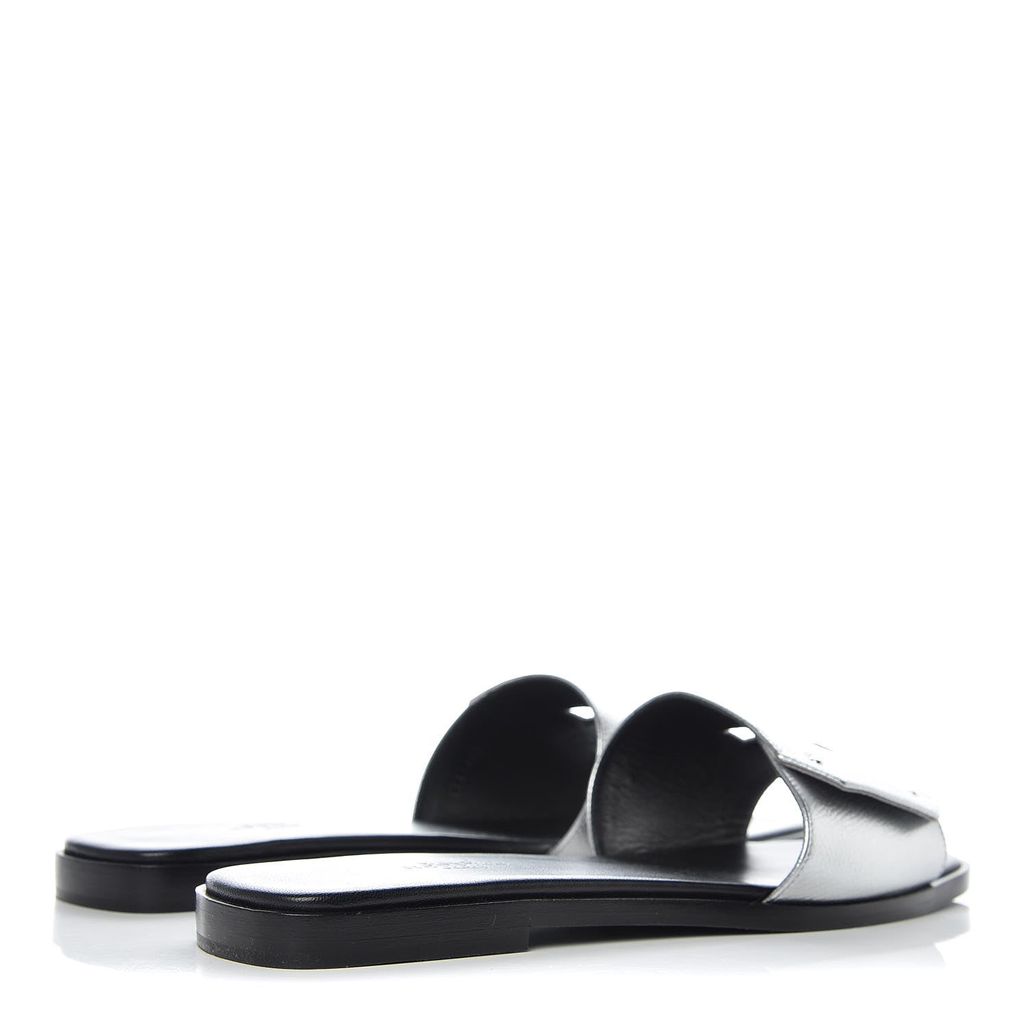 Hermes Epsom View Sandals 38 Argent 4 of 10