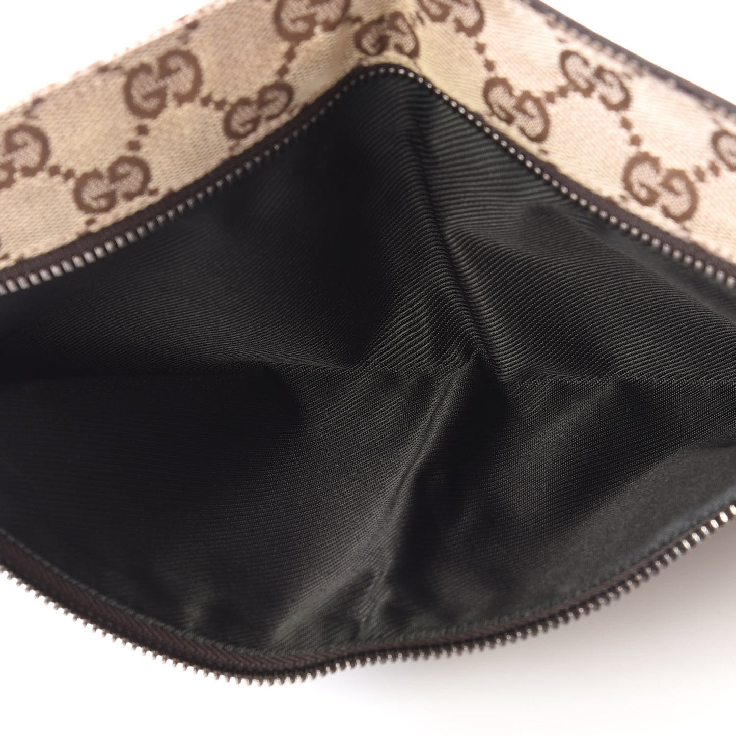 GG Monogram Double Pocket Belt Bag Dark Brown