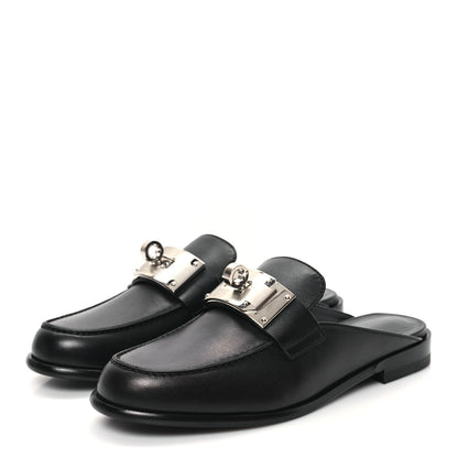 Hermes Calfskin Iota Mules 37 Black 3 of 9
