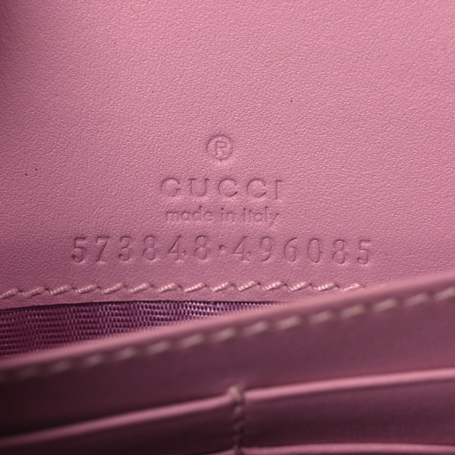 GG Supreme Monogram Strawberry Chain Wallet