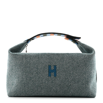 Hermes Wool Large Bride-A-Brac H Natte Pouch Bleu 1 of 6