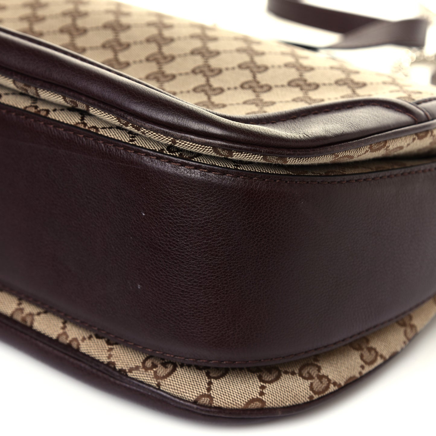 Monogram Large New Bamboo Top Handle Bag Brown