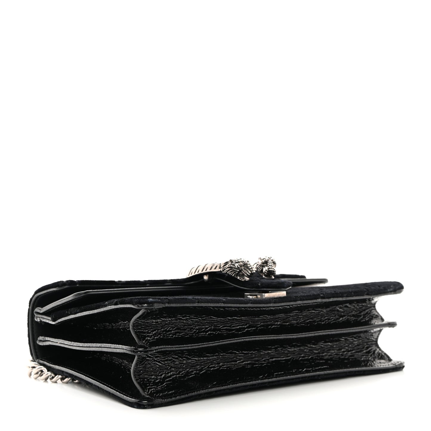 Velvet GG Monogram Small Dionysus Shoulder Bag Black