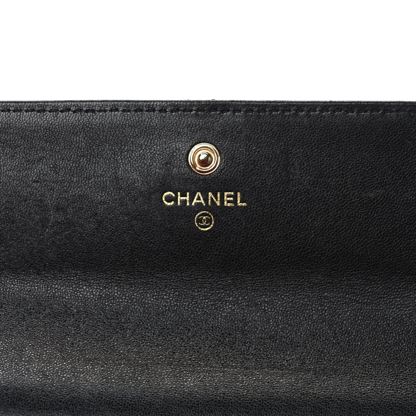 Lambskin Quilted Chanel 19 Flap Wallet Black