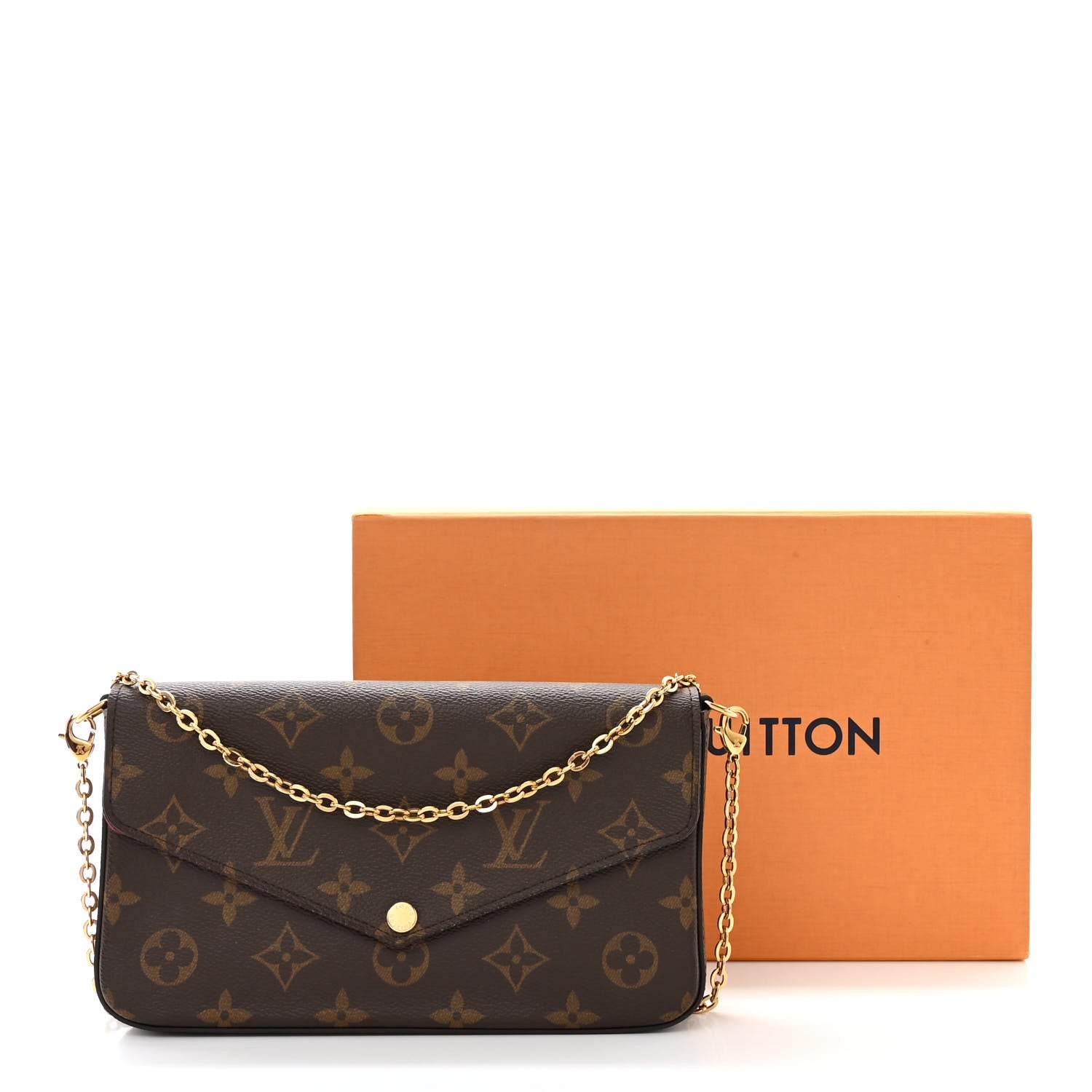 Louis Vuitton Monogram Pochette Felicie Chain Wallet Fuchsia 13 of 13