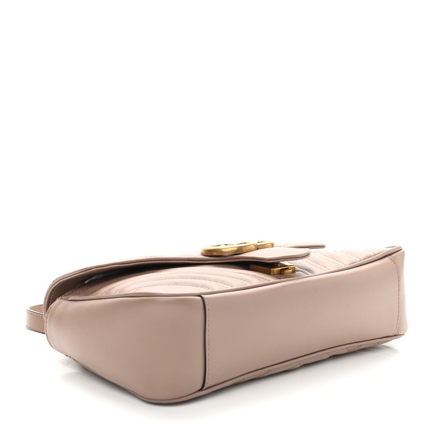 Gucci Calfskin Matelasse Small GG Marmont Shoulder Bag Porcelain Rose 3 of 8