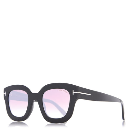 Tom Ford Square Acetate Pia Sunglasses TF659 Black 1 of 8