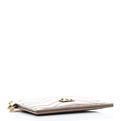 Gucci Calfskin Matelasse GG Marmont Key Case Card Holder Porcelain Rose 3 of 7