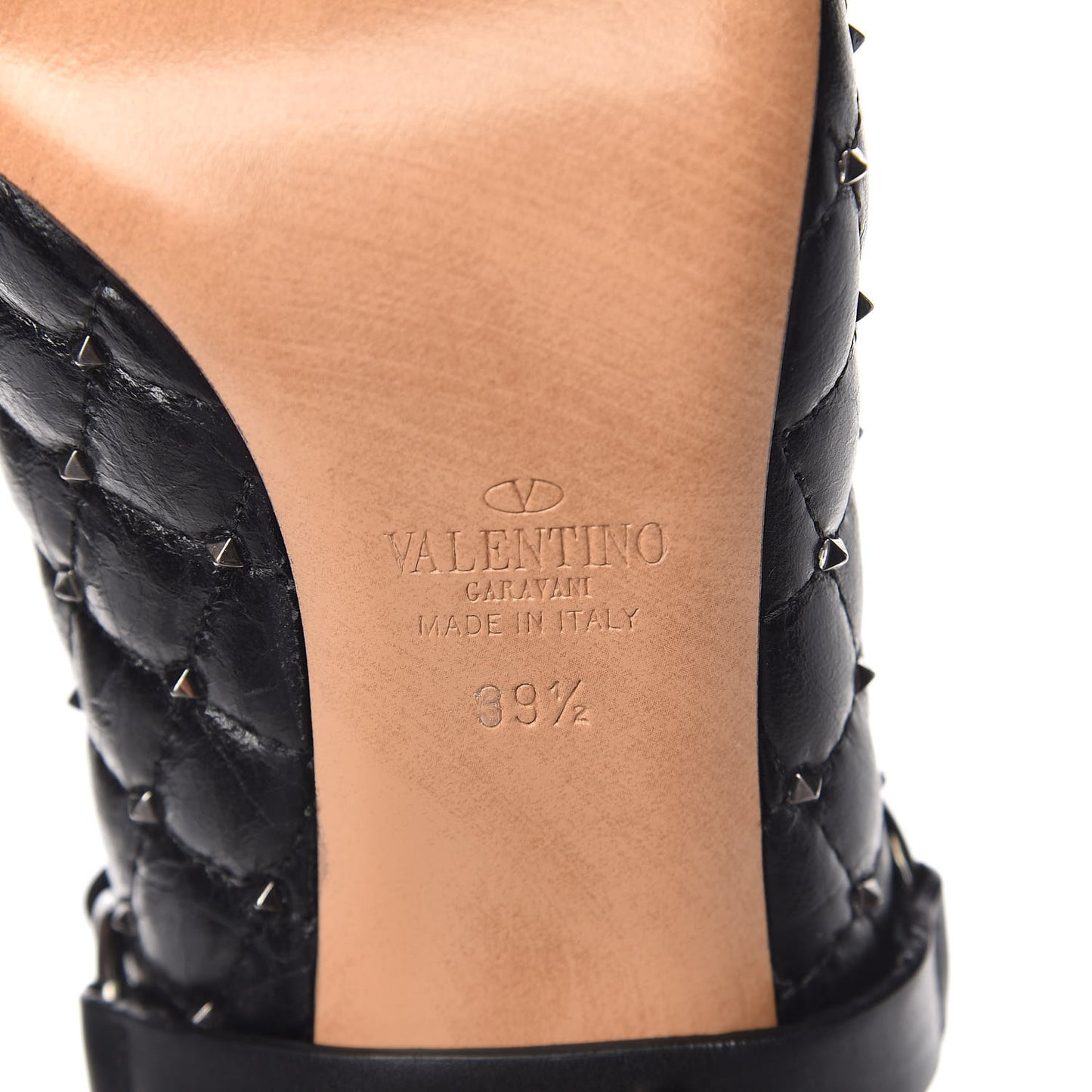 Nappa Rockstud Spike Mary Jane 105mm Pumps 39.5 Black