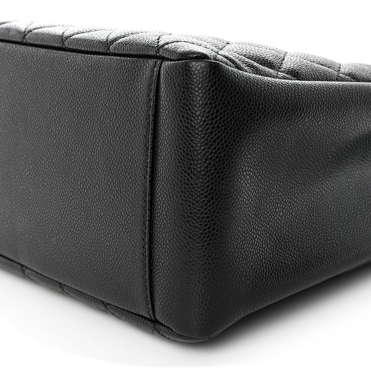 Caviar Quilted Grand Shopping Tote GST Black