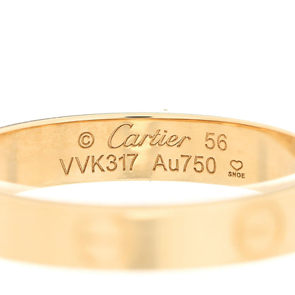 Cartier 18K Yellow Gold 3.5mm LOVE Wedding Band Ring 56 7.5 4 of 6