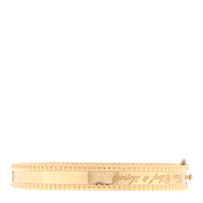 Van Cleef & Arpels 18K Yellow Gold Perlee Signature Bangle Bracelet XS 2 of 3
