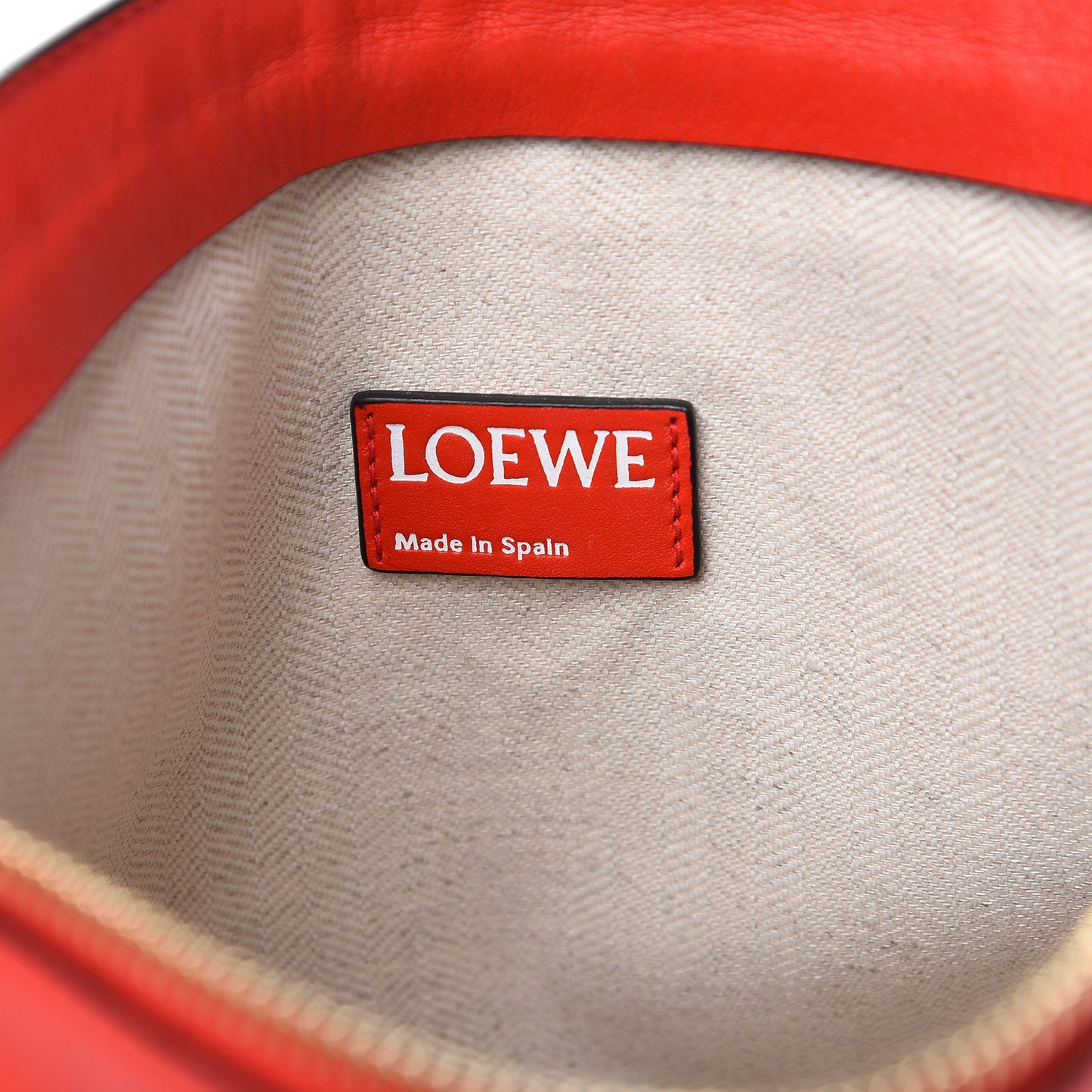 Calfskin T Pouch Red