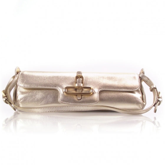 Shimmery Calfskin Tulita Evening Bag