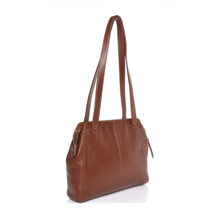 Chanel Lambskin CC Tote Brown 3 of 7