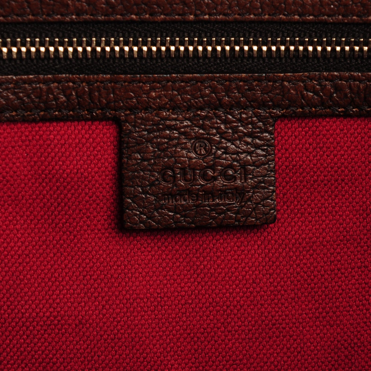 Gucci Calfskin Medium Web Seventies Tote Brown 6 of 7