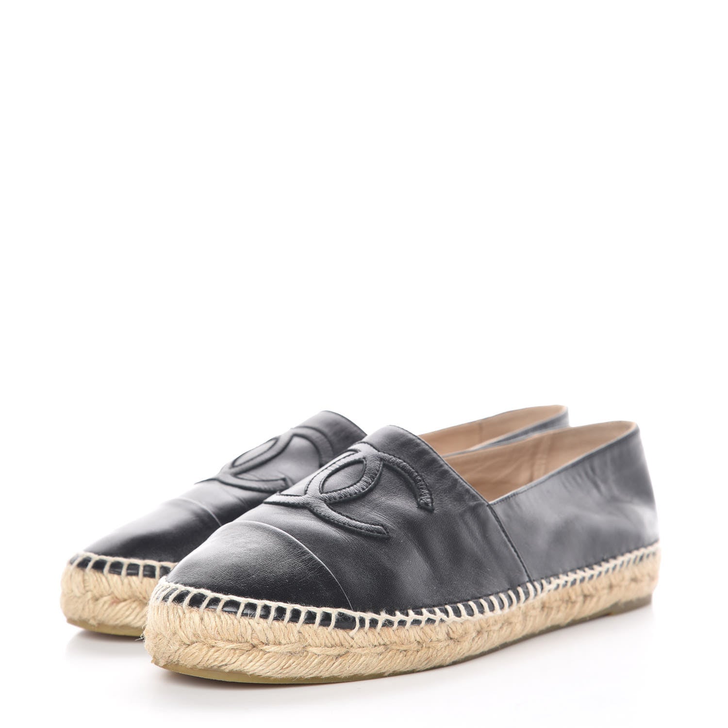 Chanel Lambskin CC Espadrilles 39 Black 3 of 11