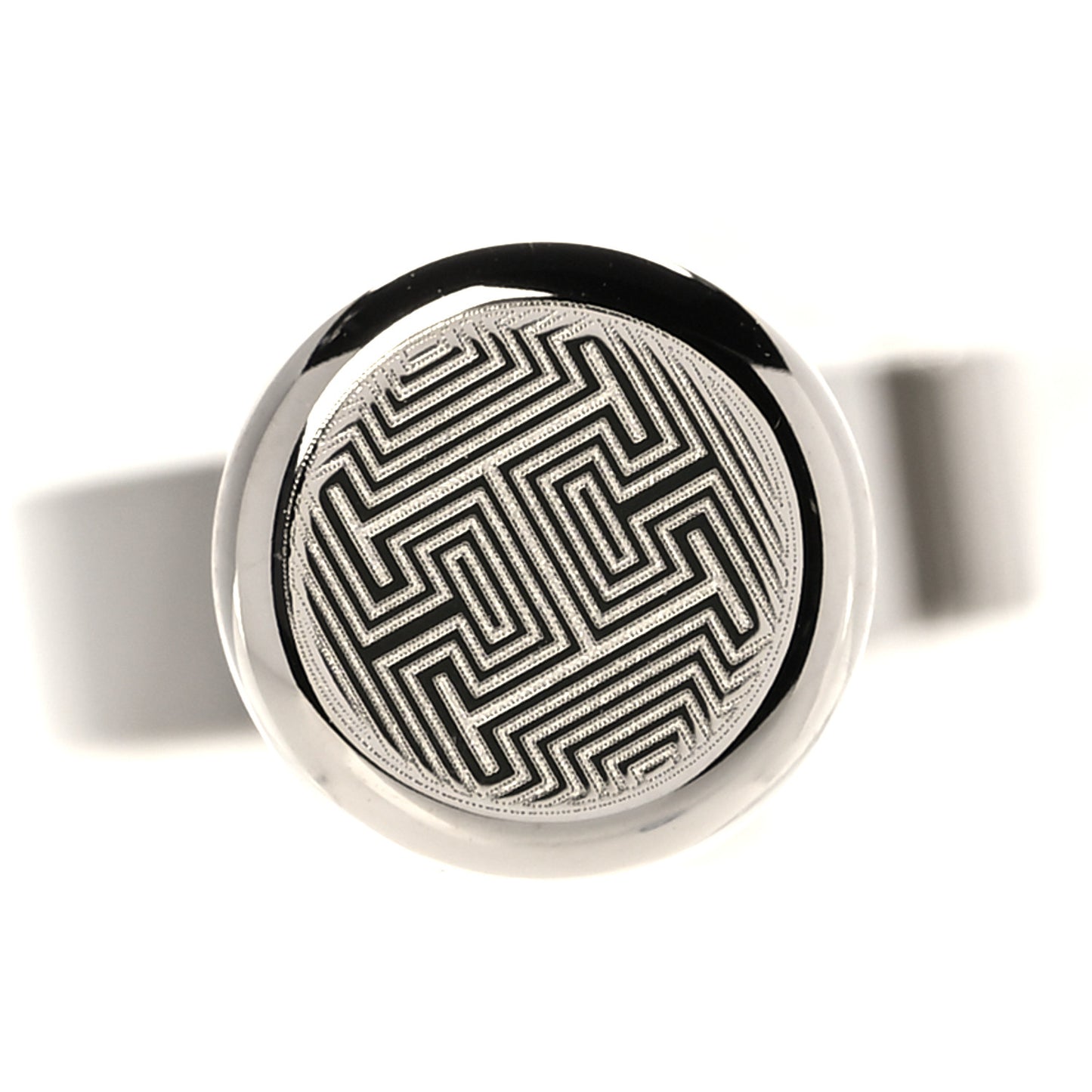 Lacquered Palladium Cavalier Necklace Craie