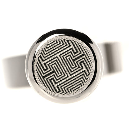 Hermes Lacquered Palladium Cavalier Necklace Craie 5 of 7