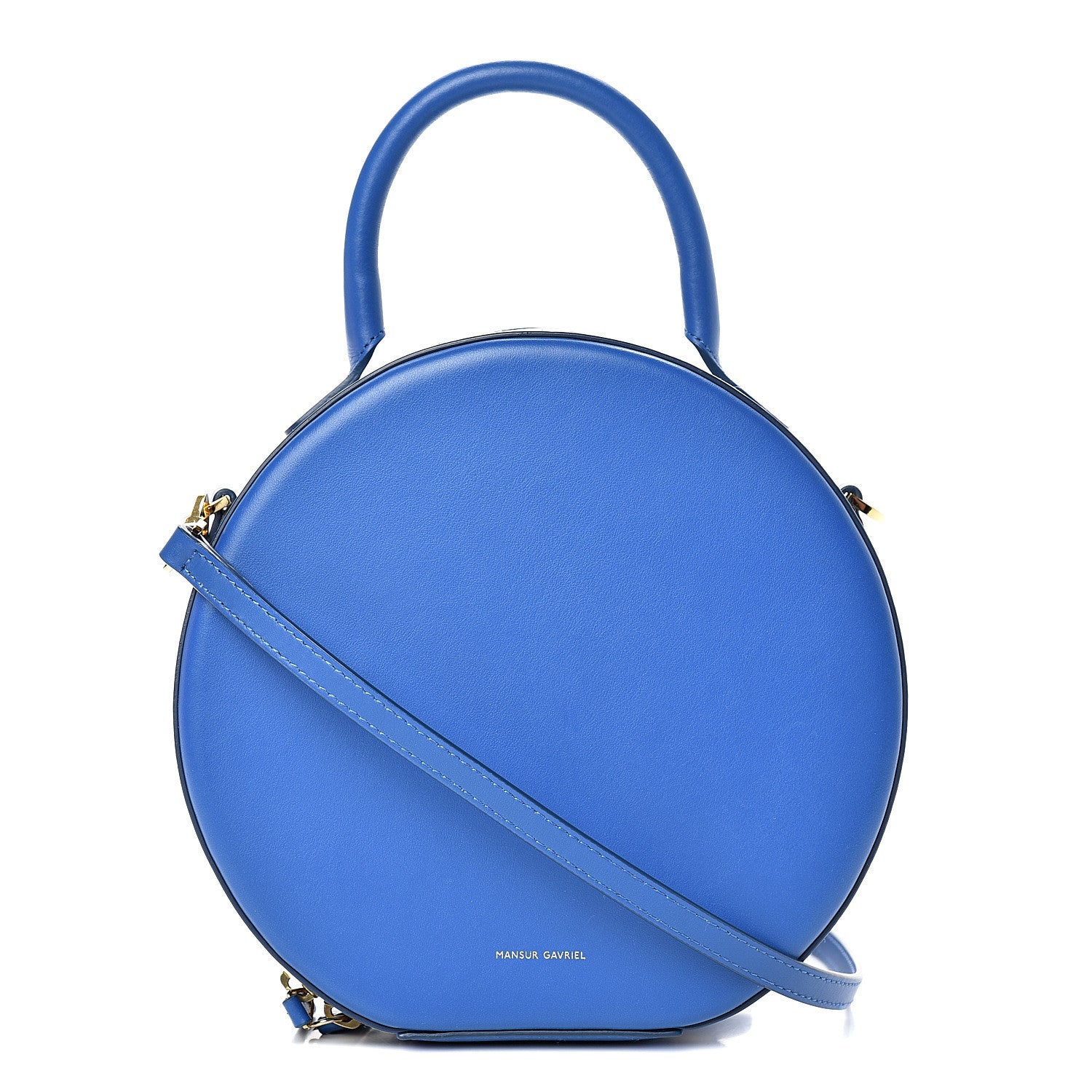 Mansur Gavriel Calfskin Circle Crossbody Bag Royal 1 of 9