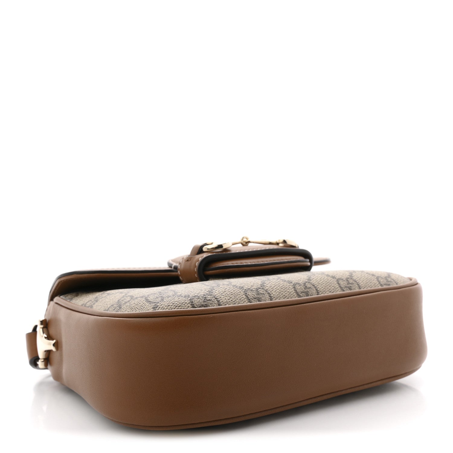 Gucci GG Supreme Monogram Duomo Lux Horsebit 1955 Soft Small Shoulder Bag Beige Ebony Sundial 4 of 10