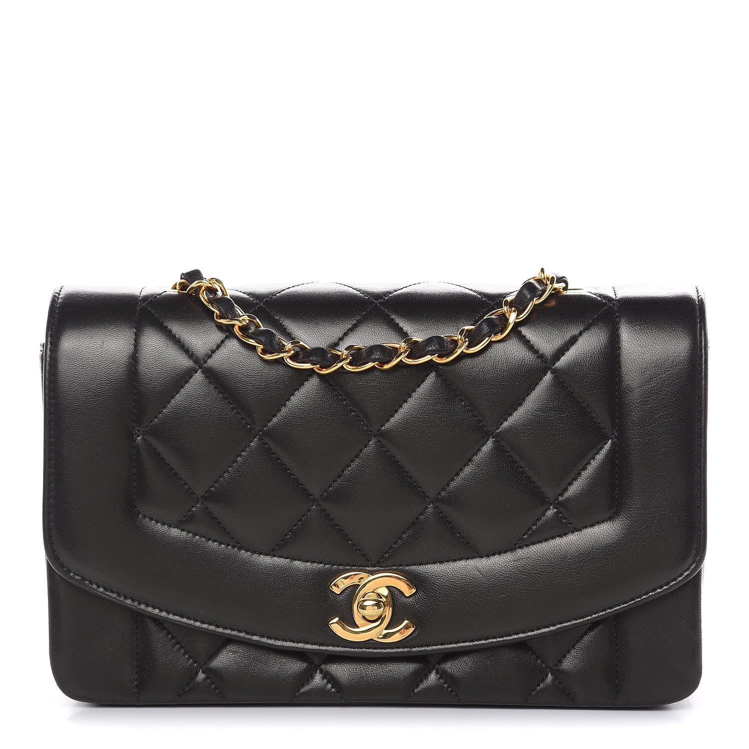 Chanel Lambskin Quilted Small Single Flap Black 1 of 13