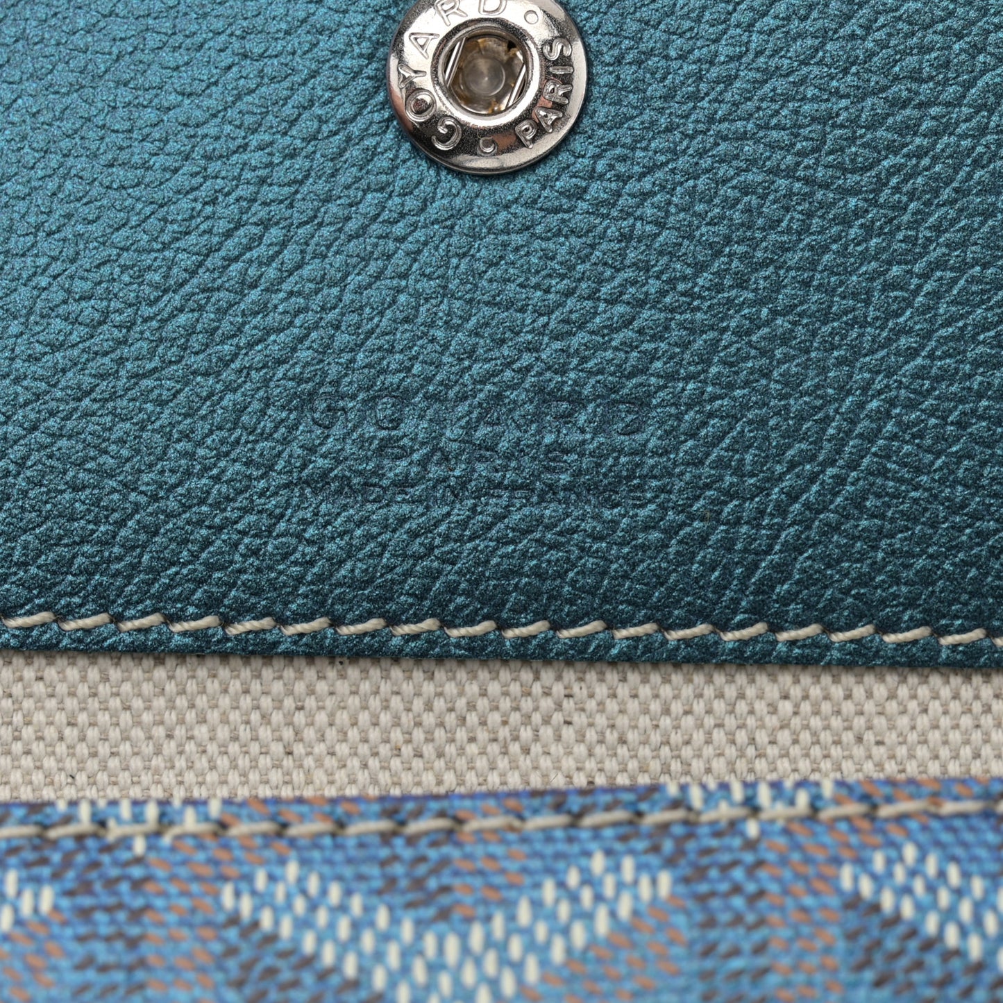 Iridescent Goyardine Saint Louis PM Pearly Blue