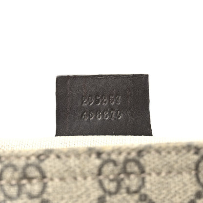Gucci GG Supreme Monogram Selleria Calfskin Small Flat Side Zip Messenger Bag Beige Ebony Cocoa Dark Chocolate 7 of 12