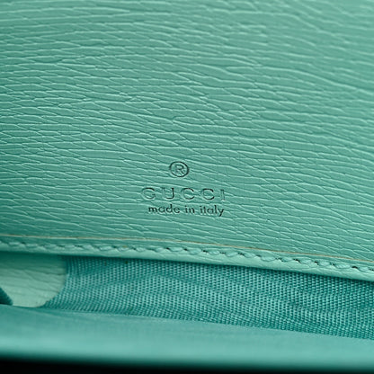 Gucci X PIKARAR Textured Dollar Calfskin Animal Print Zip Around Wallet Green 6 of 8