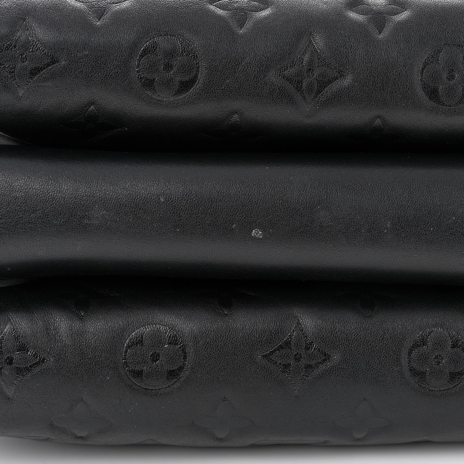 Louis Vuitton Lambskin Embossed Monogram Coussin PM Black 13 of 16
