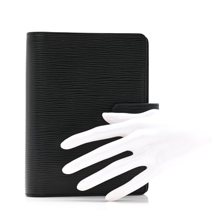 Louis Vuitton Epi Medium Ring Agenda Cover Black 2 of 10