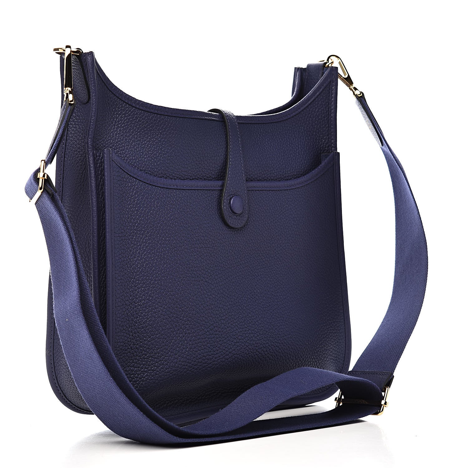 Hermes Taurillon Clemence Evelyne III PM Bleu Encre 3 of 11