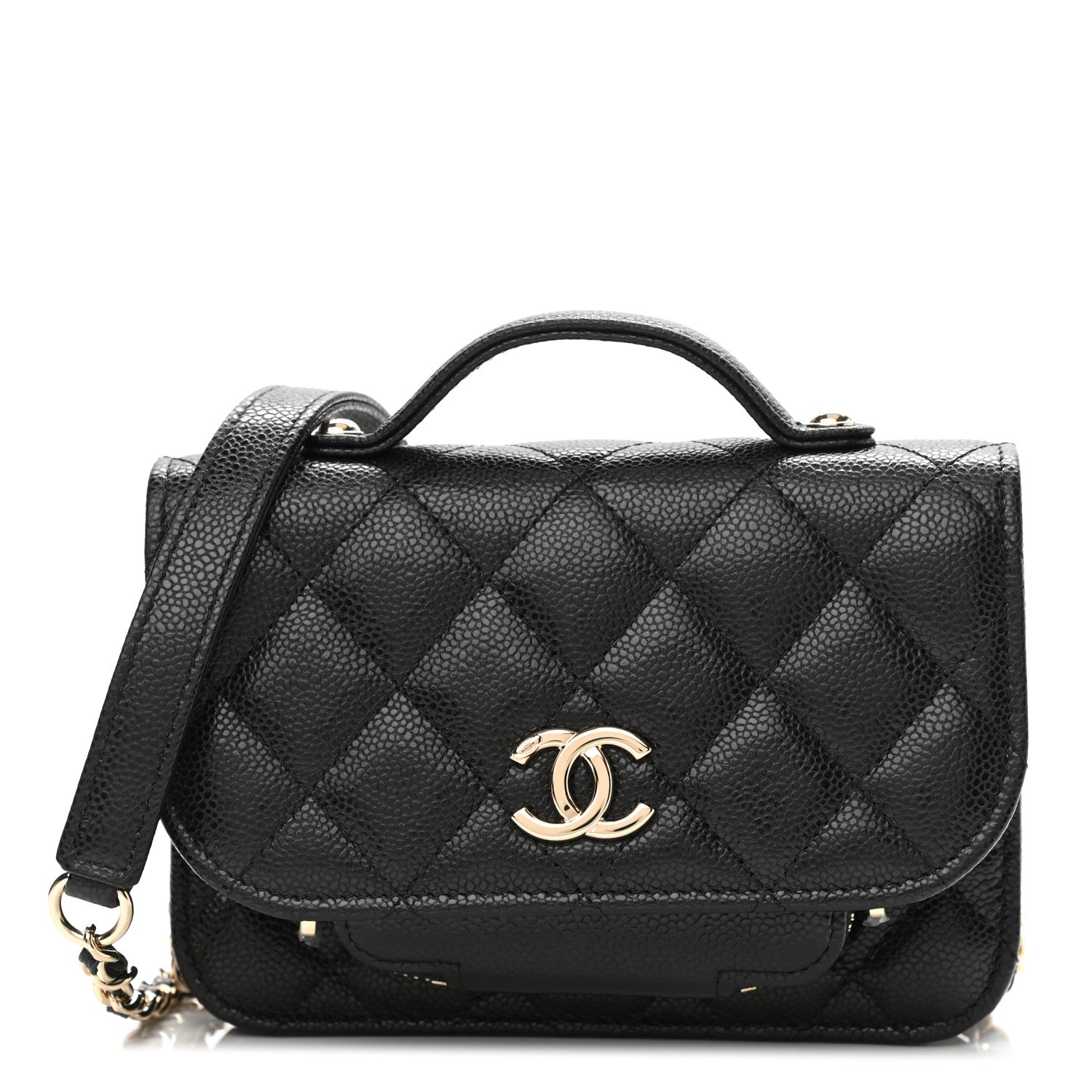 Chanel Caviar Quilted Business Affinity Clutch With Chain Black 1 of 13