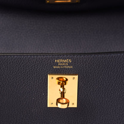 Hermes Togo Kelly Retourne 32 Bleu Nuit 10 of 13
