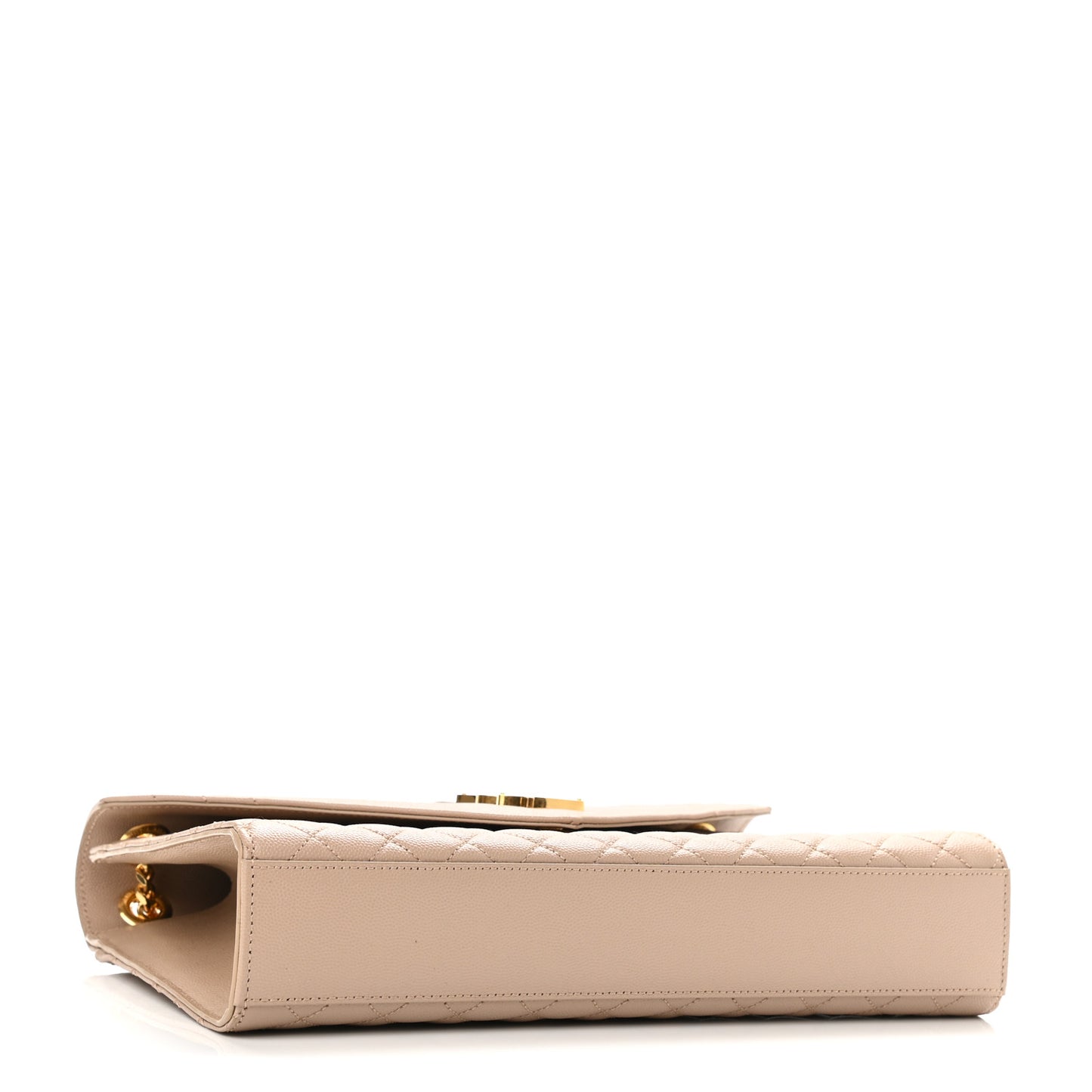 Grain De Poudre Mixed Matelasse Large Triquilt Monogram Satchel Dark Beige