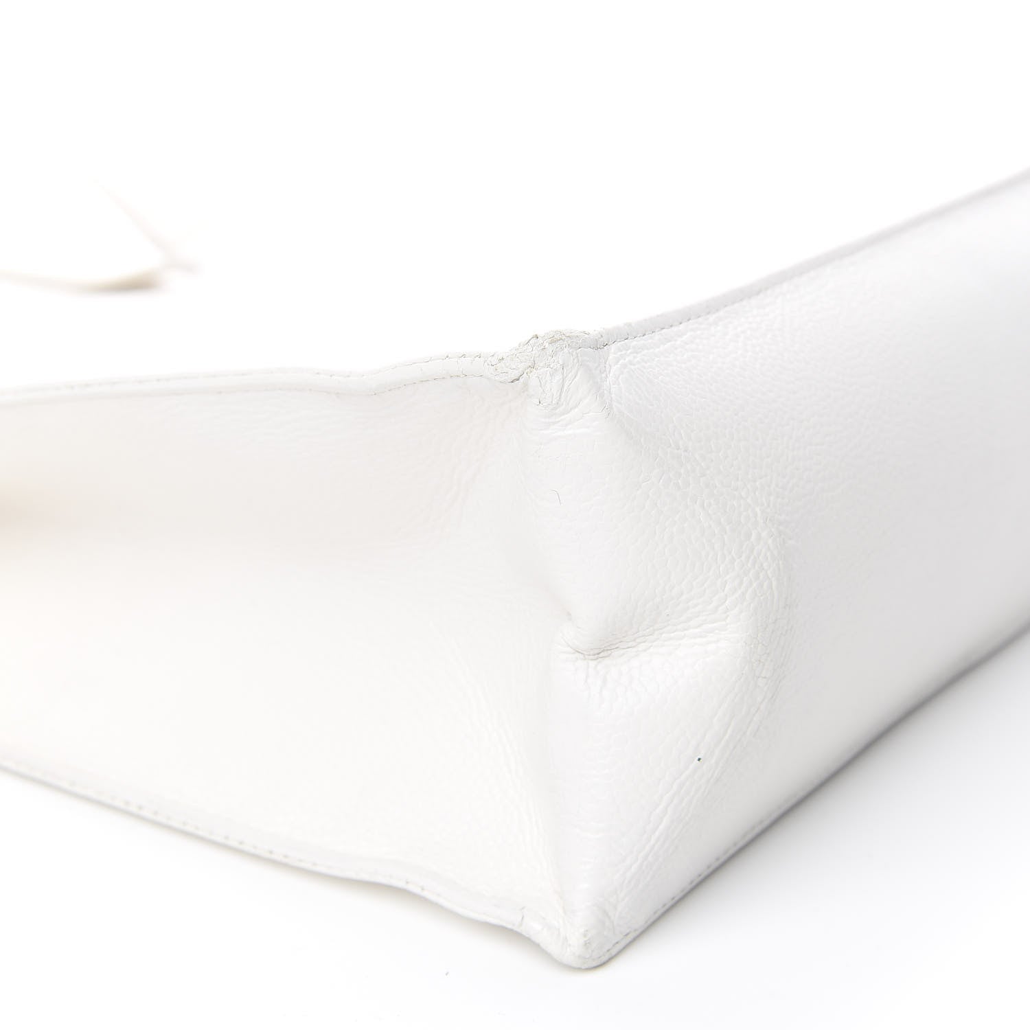 Chanel Caviar CC Tote White 10 of 16