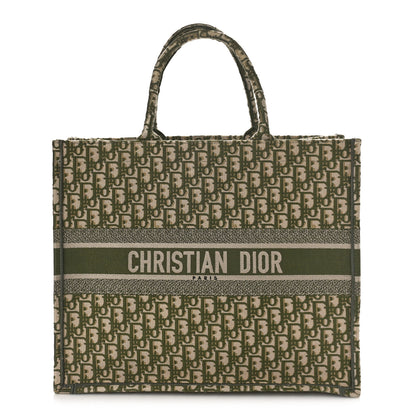 Christian Dior Oblique Large Book Tote Vert Multicolor 1 of 12