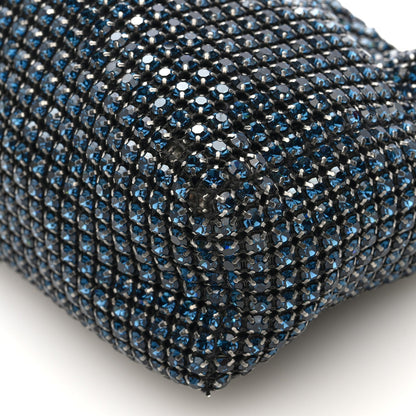 Alexander Wang Mesh Crystal Rhinestone Mini Heiress Pouch Navy 9 of 11