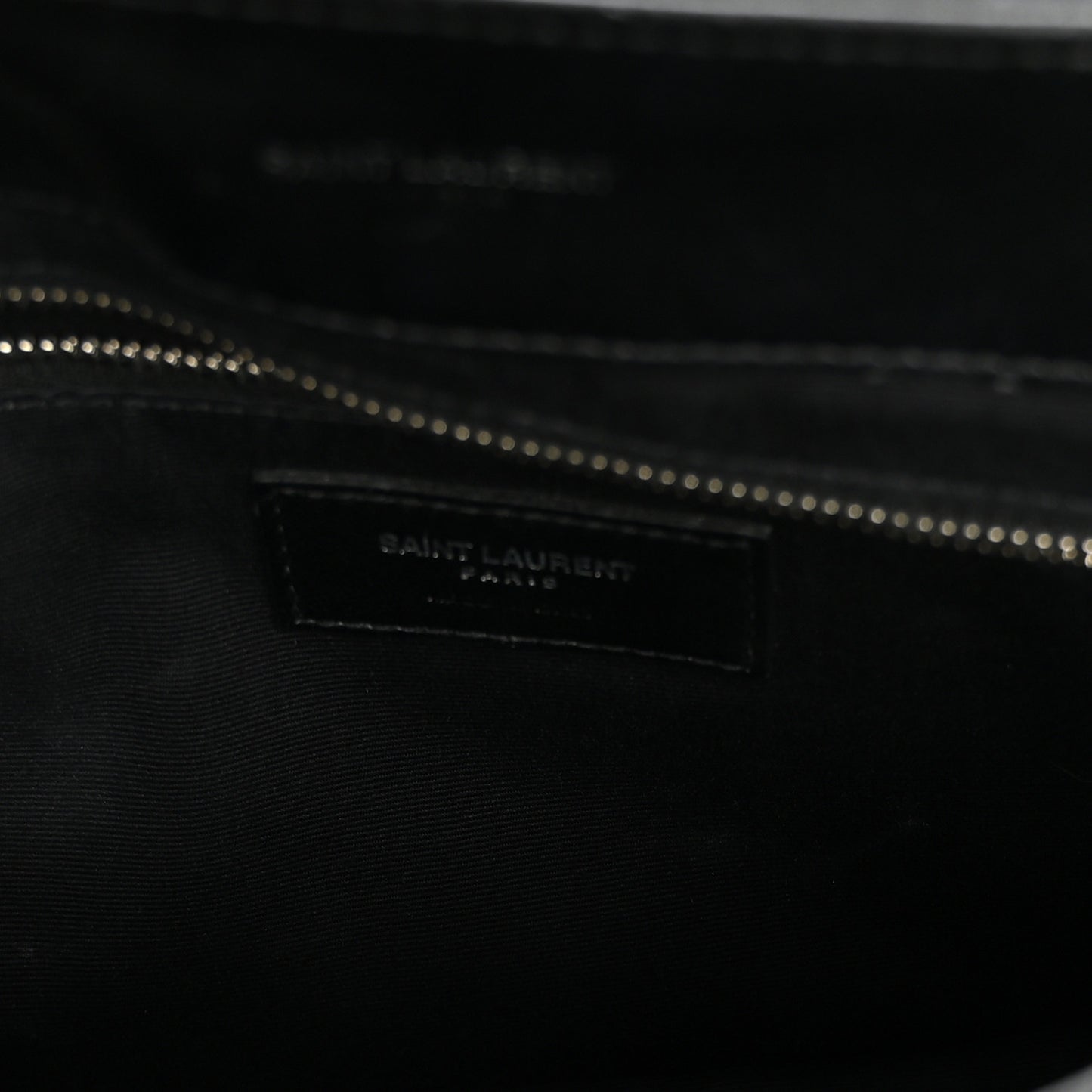 Calfskin Y Quilted Monogram Medium Loulou Chain Satchel Black