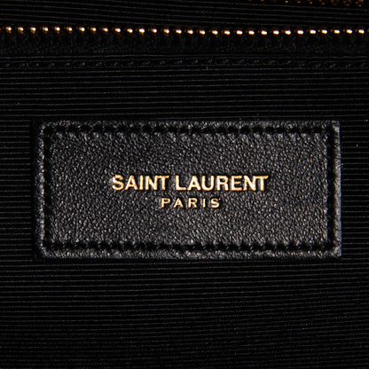 Saint Laurent Grain De Poudre Matelasse Chevron Large Monogram Satchel Lipstick Red 7 of 8