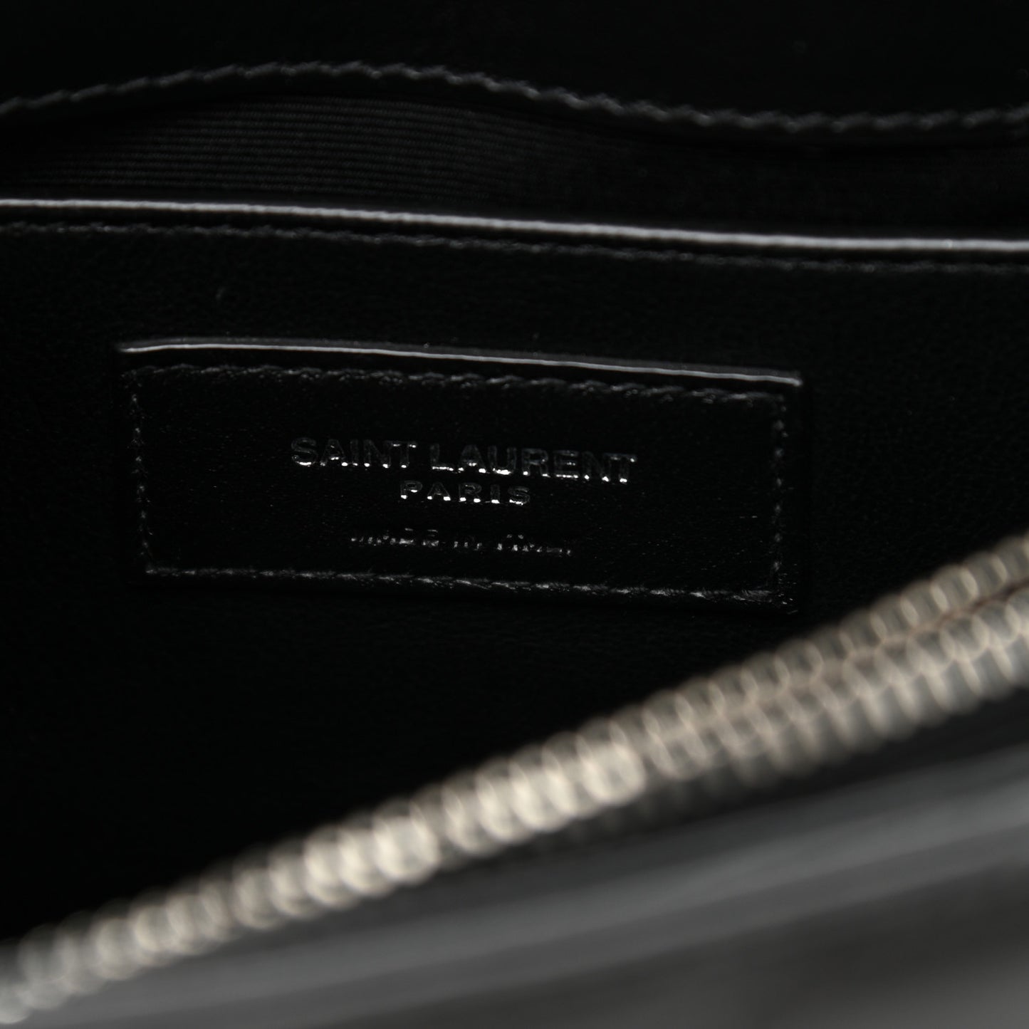 Calfskin Y Quilted Monogram Small Loulou Chain Satchel Black