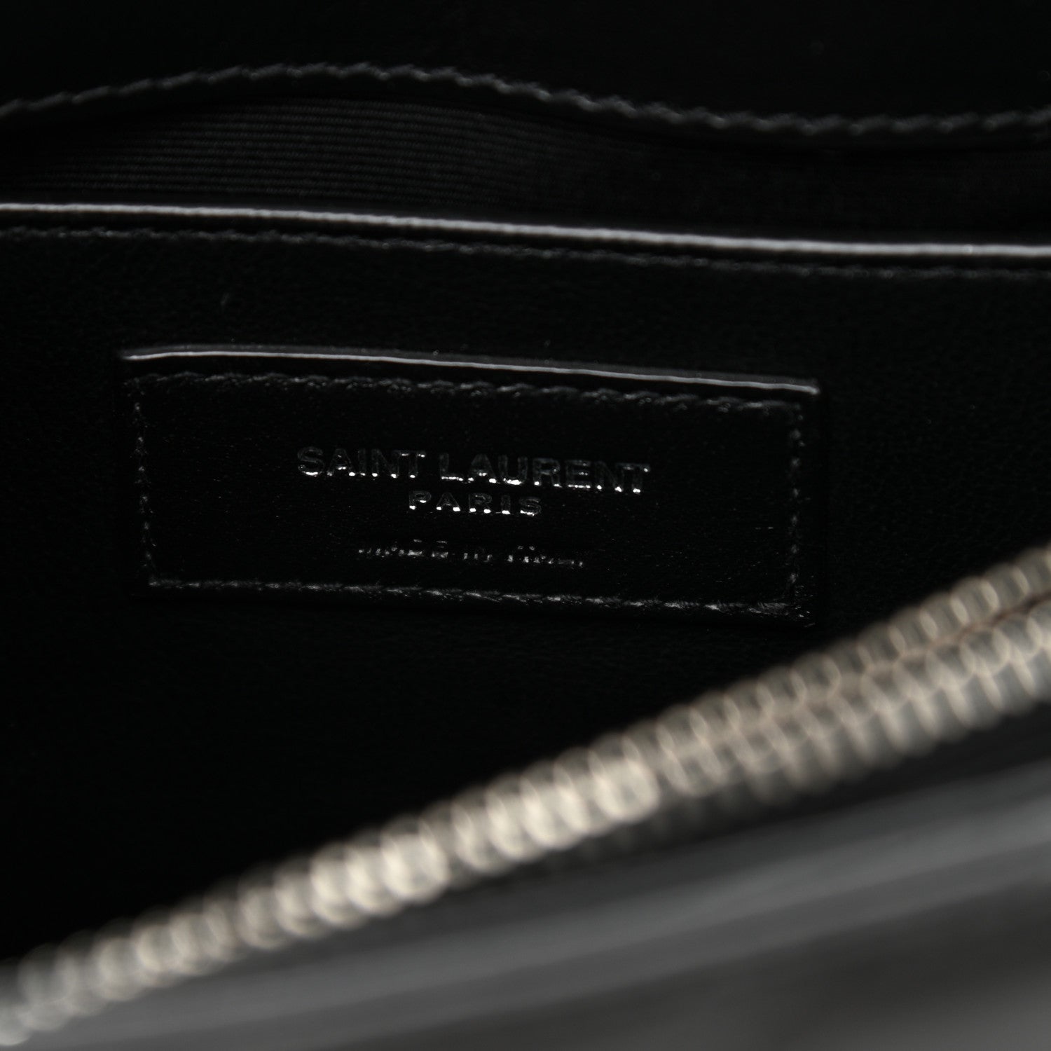 Saint Laurent Calfskin Y Quilted Monogram Small Loulou Chain Satchel Black 7 of 12