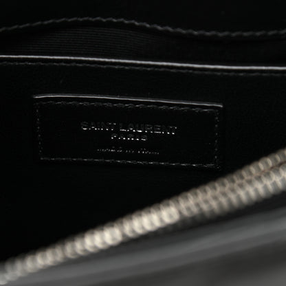 Saint Laurent Calfskin Y Quilted Monogram Small Loulou Chain Satchel Black 7 of 12