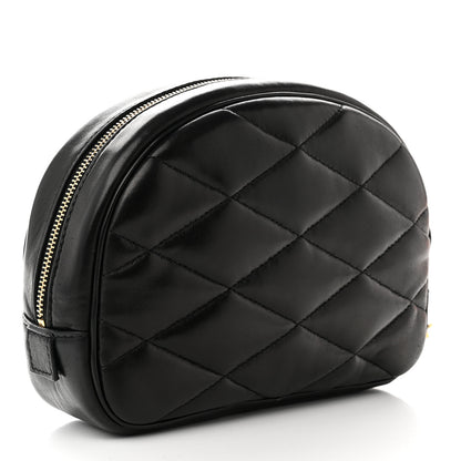 Saint Laurent Lambskin Quilted Lolita Cosmetic Pouch Black 3 of 7