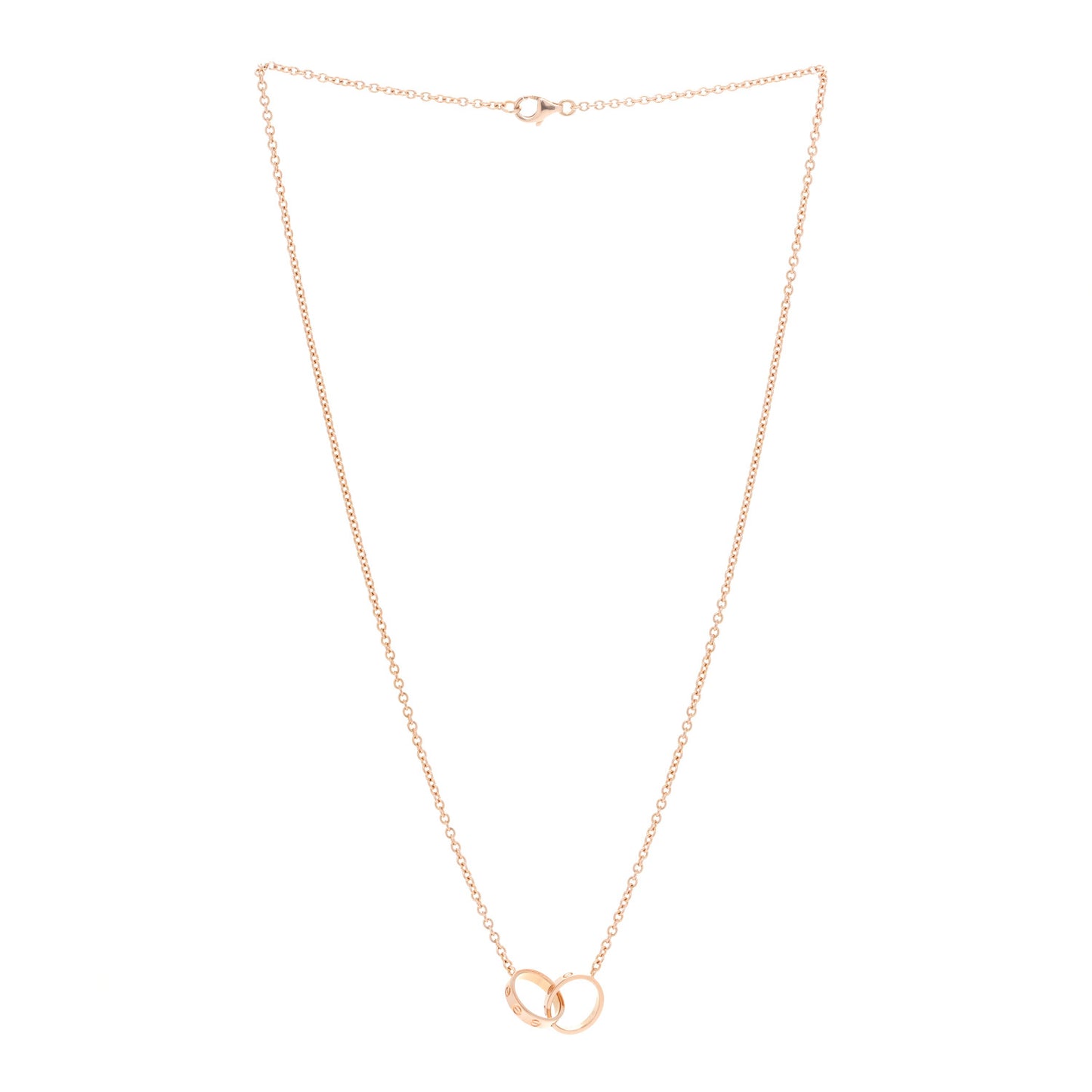 18K Pink Gold Interlocking LOVE Necklace