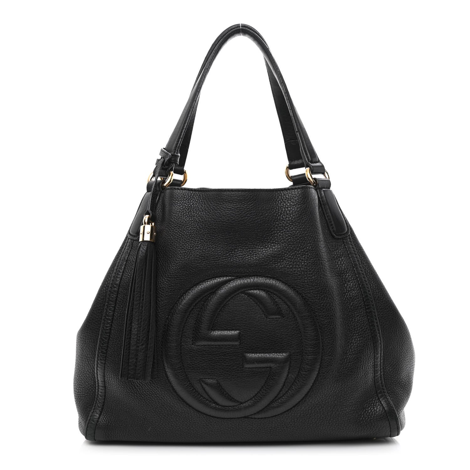 Gucci Pebbled Calfskin Medium Soho Shoulder Bag Black 1 of 16