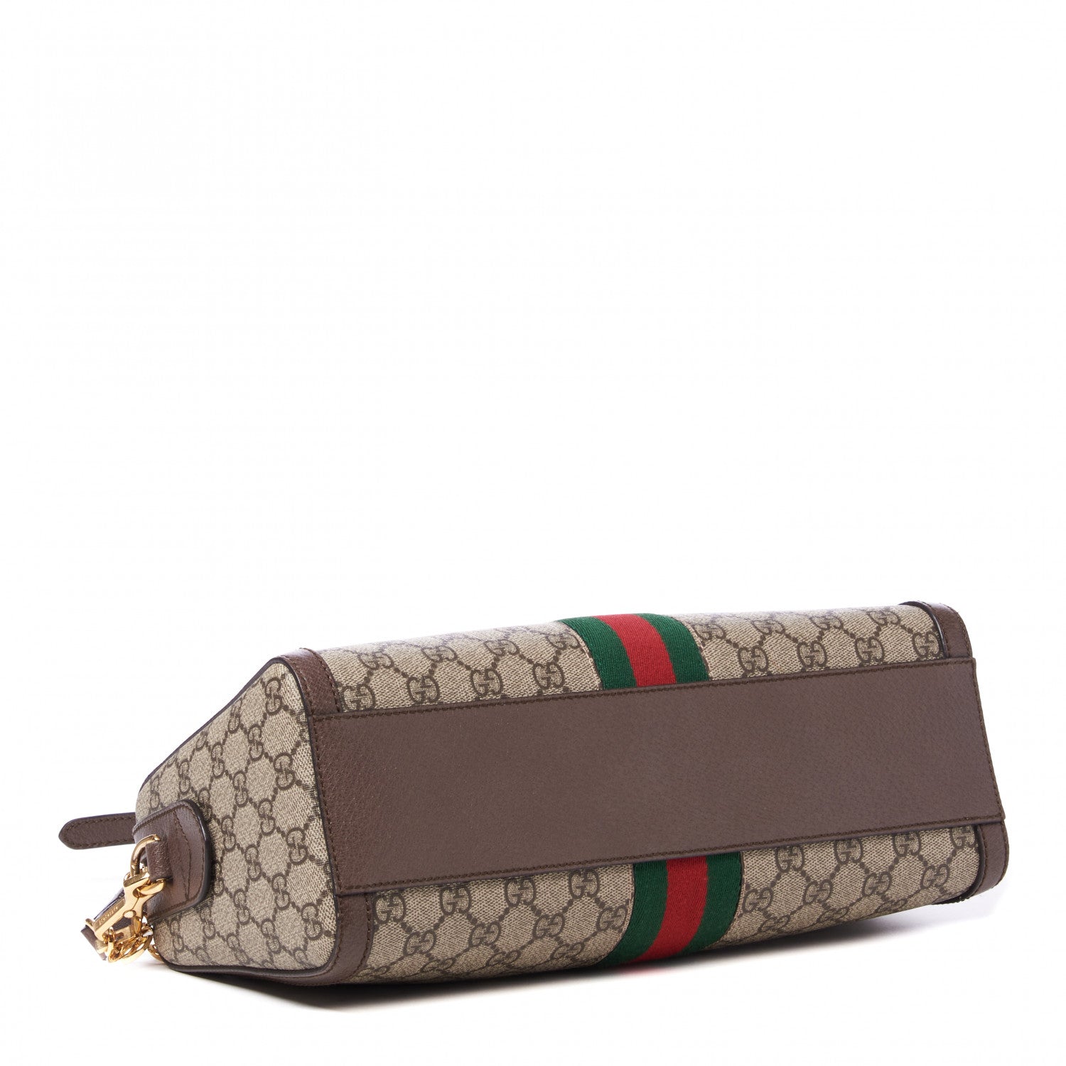 Gucci GG Supreme Monogram Web Medium Ophidia Boston Brown 3 of 8